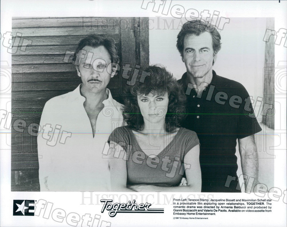 1987 Actor Terence Stamp/Jacqueline Bissett/Maximilian Schell Press Photo ady249 - Historic Images