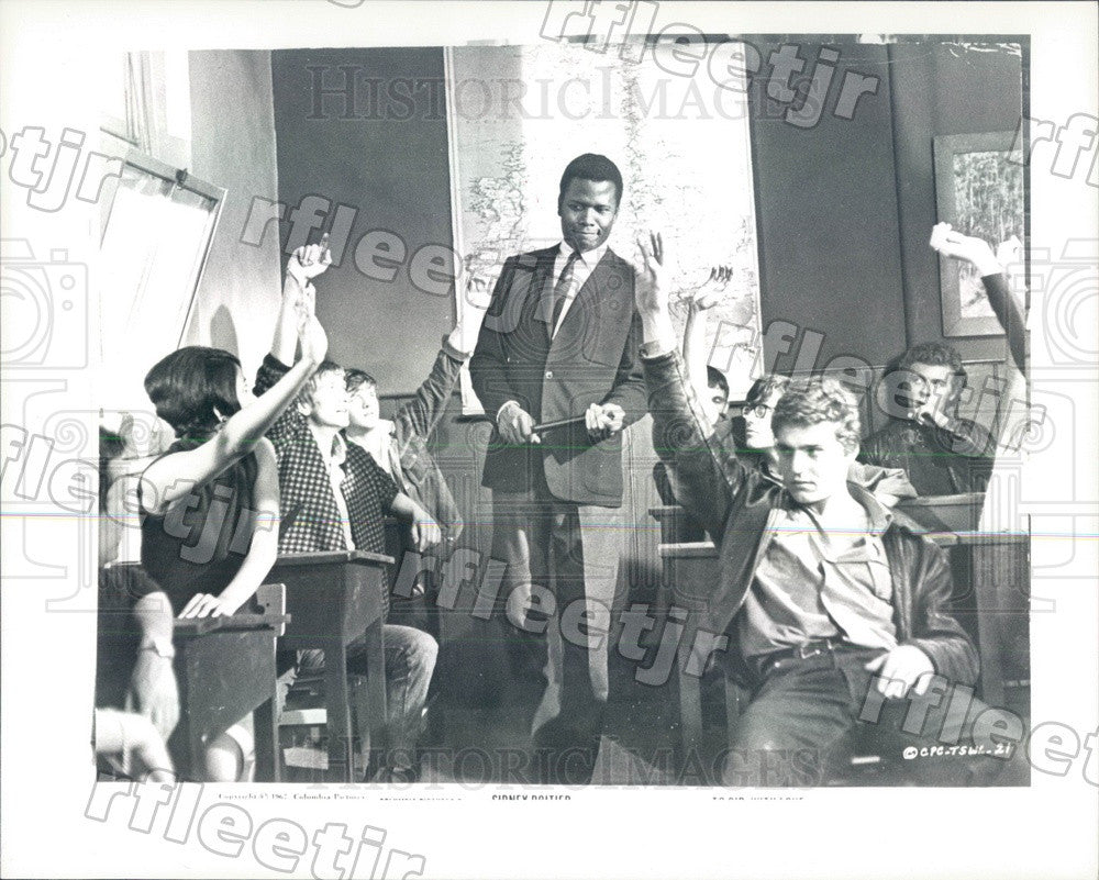 1967 Oscar Winning Actor Sidney Poitier in To Sir With Love Press Photo ady253 - Historic Images
