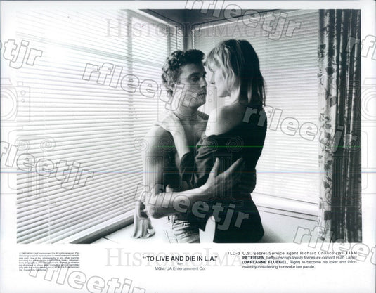 1985 Actors William Petersen & Darlanne Fluegel in Film Press Photo ady265 - Historic Images