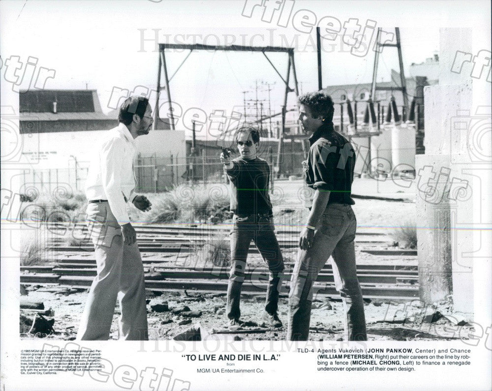1985 Actors William Petersen, John Pankow, Michael Chong Press Photo ady267 - Historic Images