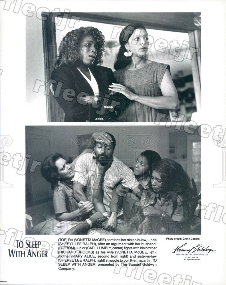 1990 Actors Vonetta McGee, Sheryl Lee Ralph, Carl Lumbly Press Photo ady295 - Historic Images