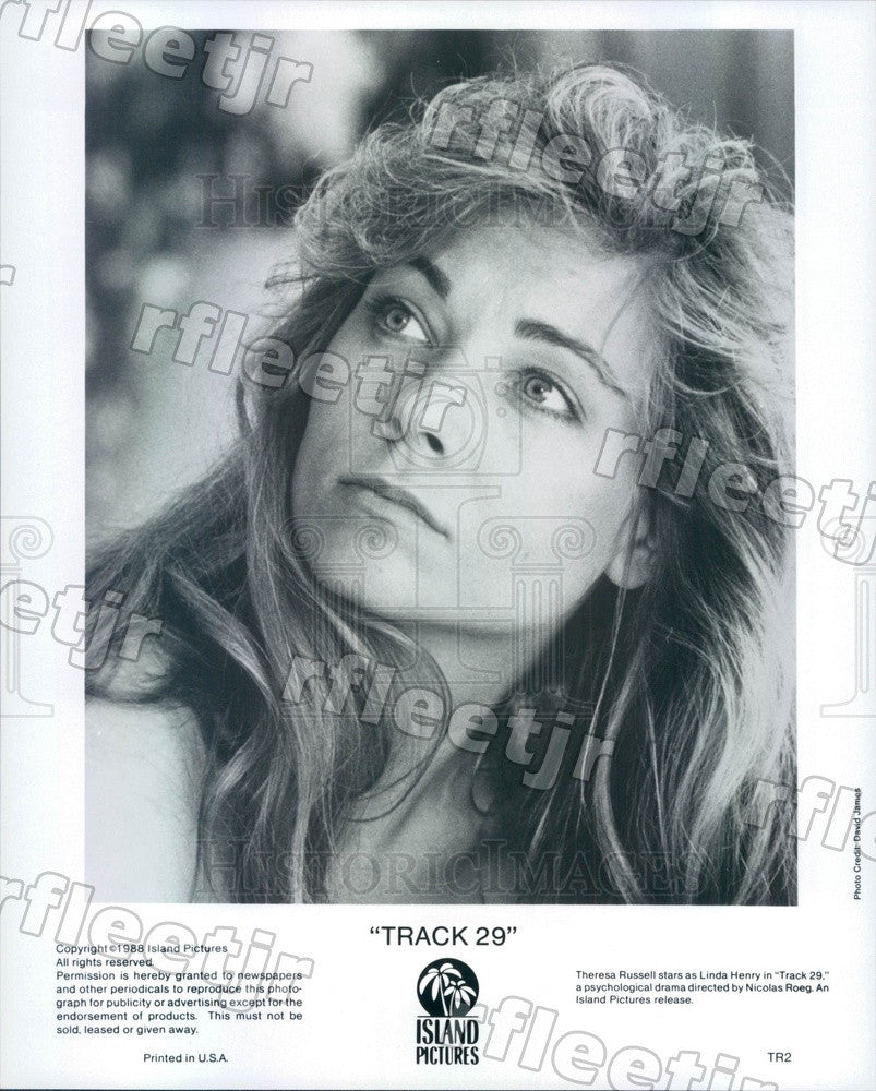 1988 American Actor Theresa Russell in Film Track 29 Press Photo ady309 - Historic Images