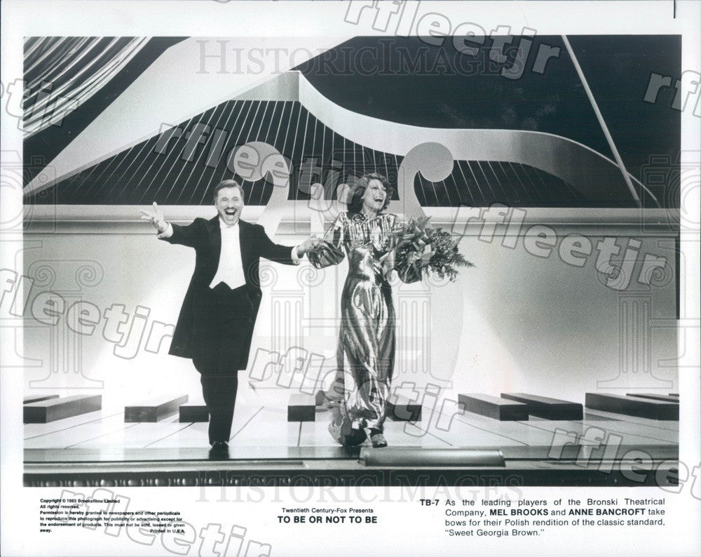 1983 Oscar Winning Actors Mel Brooks &amp; Anne Bancroft in Film Press Photo ady319 - Historic Images