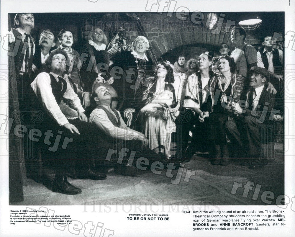 1983 Oscar Winning Actors Mel Brooks &amp; Anne Bancroft in Film Press Photo ady327 - Historic Images