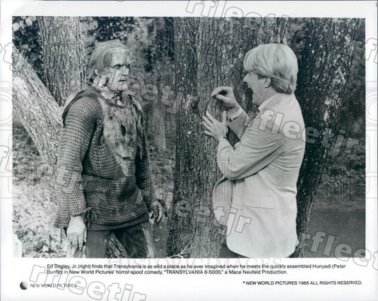 1985 Actors Ed Belgey Jr & Petar Buntic in Film Transylvania Press Photo ady355 - Historic Images