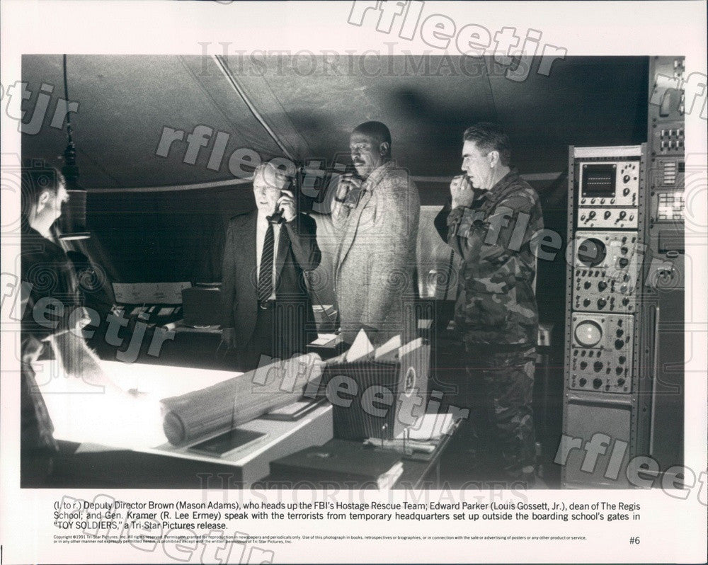 1991 Actors Mason Adams, Louis Gossett Jr, R Lee Erney Press Photo ady359 - Historic Images