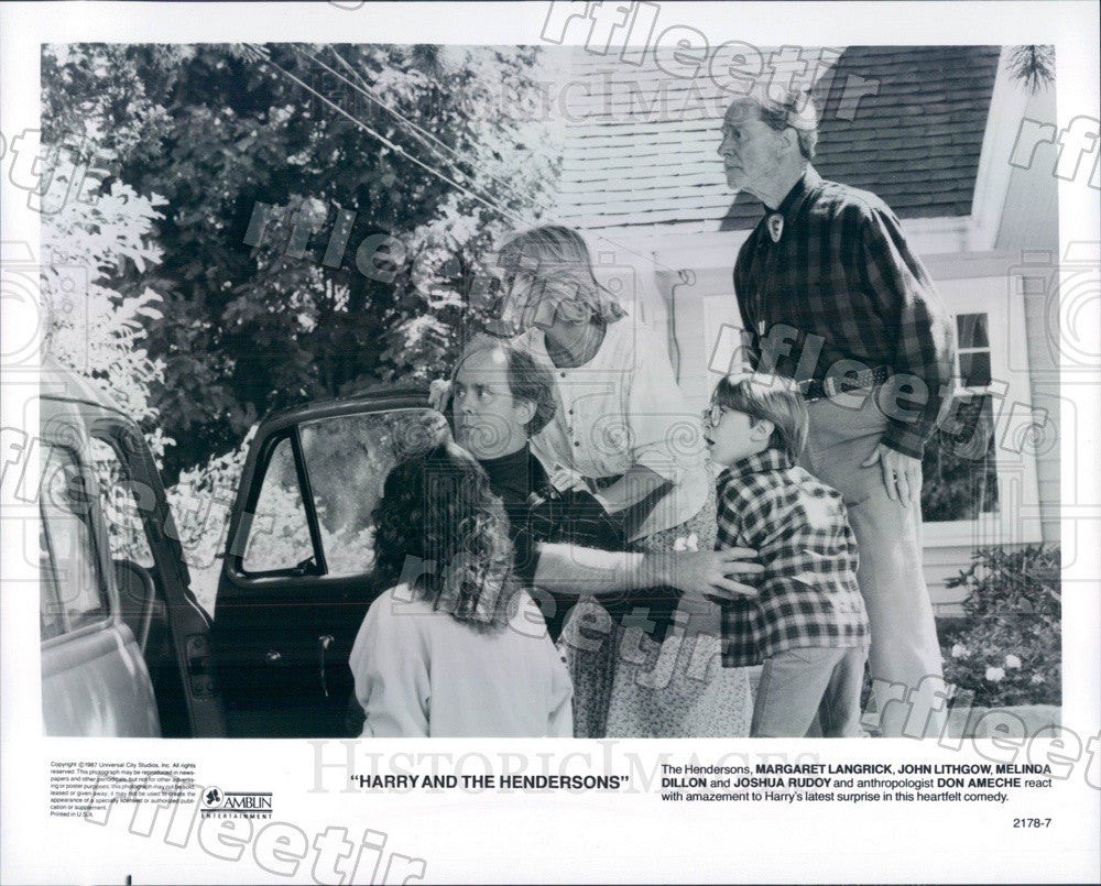 1987 Actors John Lithgow, Melinda Dillon, Don Ameche Press Photo ady395 - Historic Images