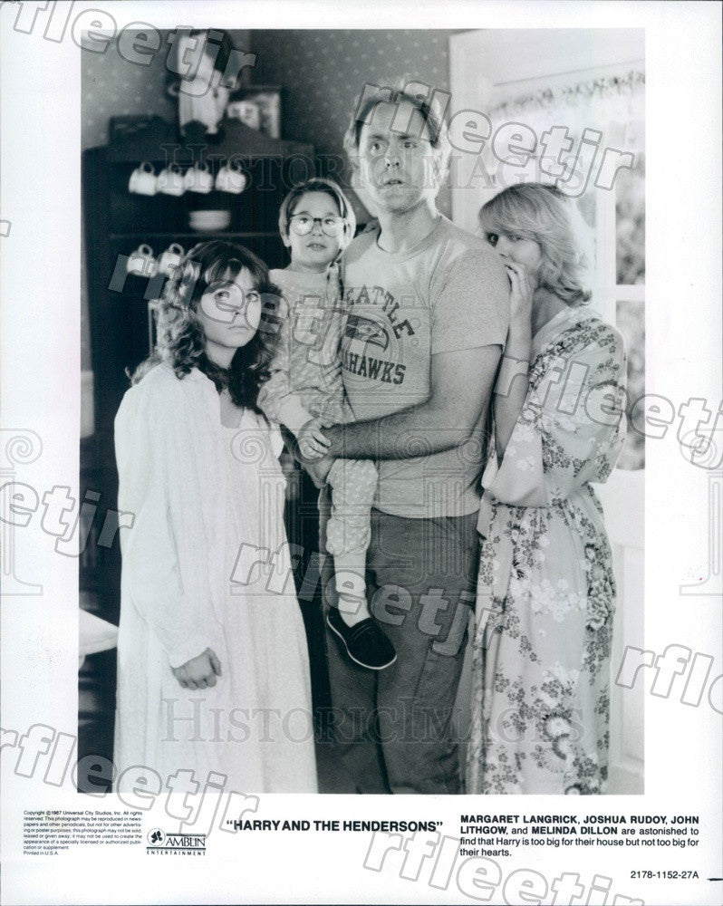 1987 Actors John Lithgow, Melinda Dillon, Margaret Langrick Press Photo ady397 - Historic Images