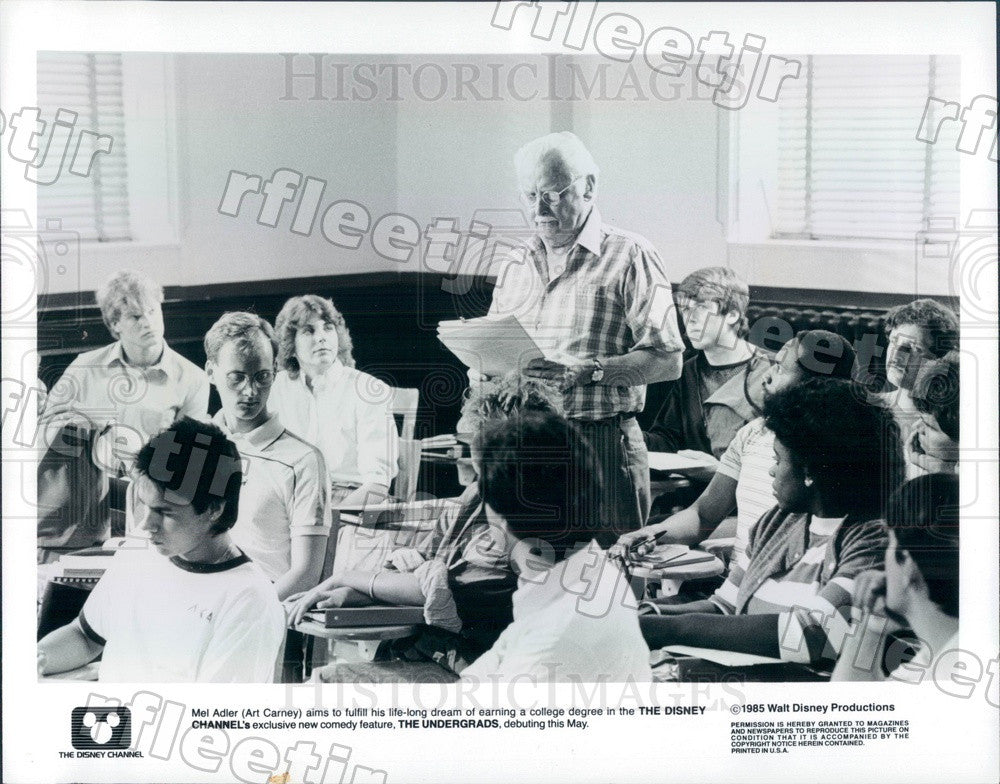 1985 Oscar Winning Actor Art Carney in Film The Undergrads Press Photo ady399 - Historic Images