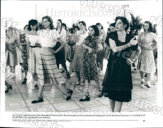 1992 Actors Ellie Weingardt, Oscar Winner Geena Davis Press Photo ady3 - Historic Images