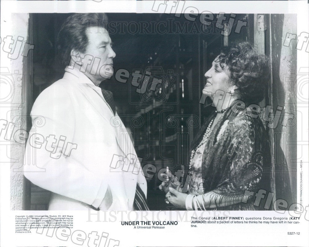 1984 Emmy Winning Actor Albert Finney &amp; Katy Jurado in Film Press Photo ady417 - Historic Images