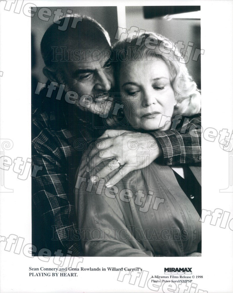 1998 Oscar Winning Actors Sean Connery &amp; Gena Rowlands Press Photo ady43 - Historic Images