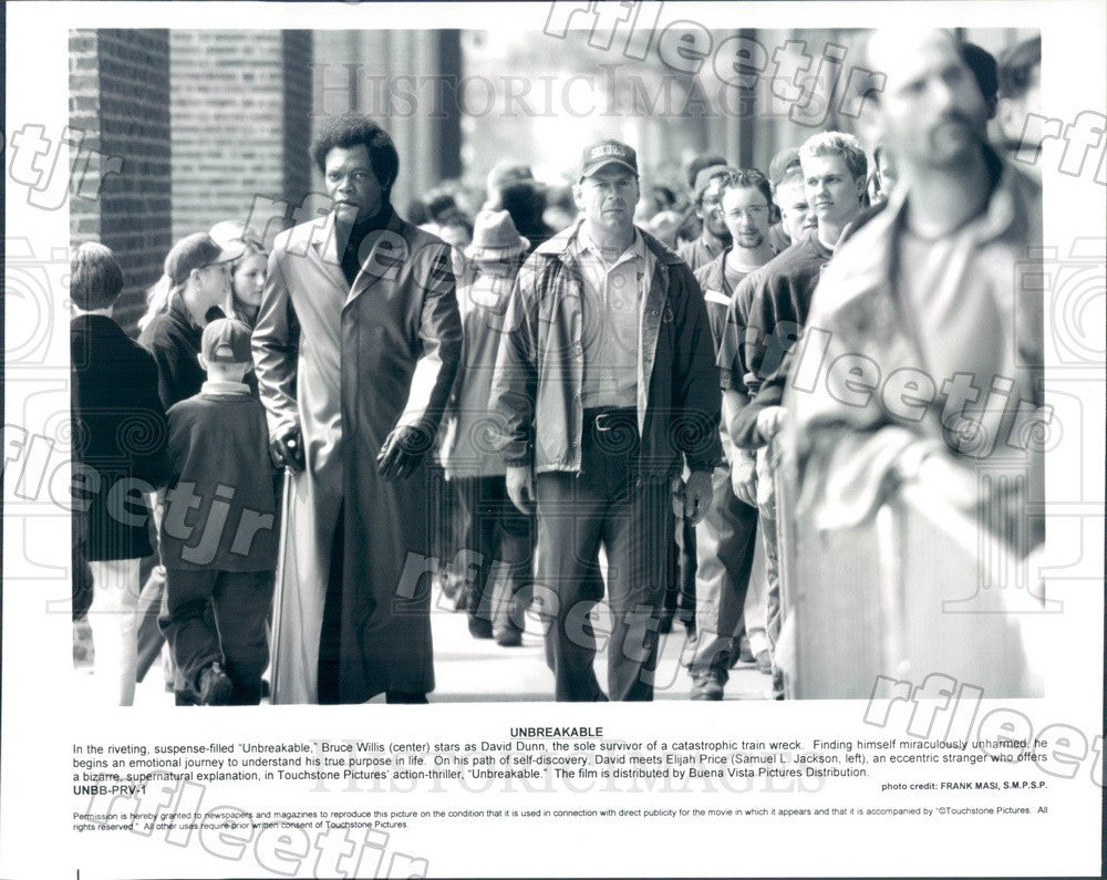 Undated Emmy Winning Actor Bruce Willis &amp; Samuel L Jackson Press Photo ady445 - Historic Images