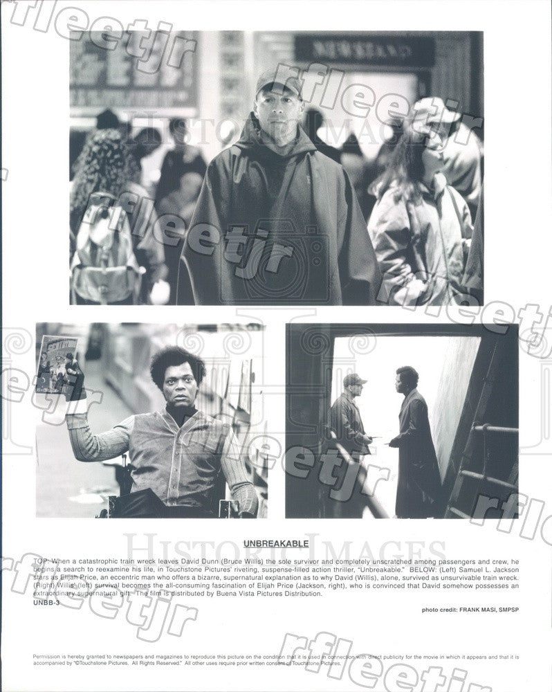 2000 Emmy Winning Actor Bruce Willis &amp; Samuel L Jackson Press Photo ady447 - Historic Images