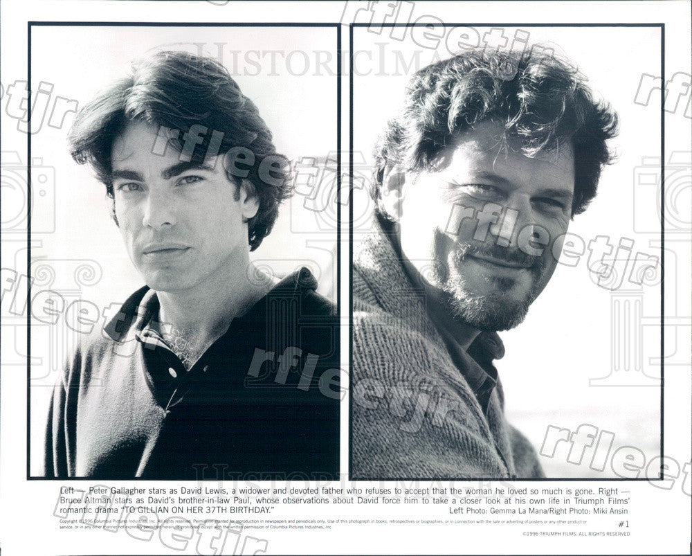 1996 Actors Peter Gallagher &amp; Bruce Altman in Film Press Photo ady459 - Historic Images
