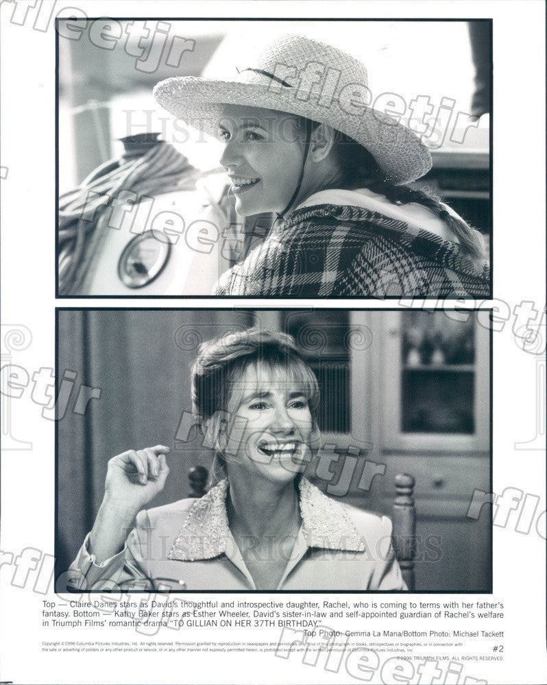 1996 Actors Kathy Baker &amp; Emmy Winner Claire Danes in Film Press Photo ady465 - Historic Images