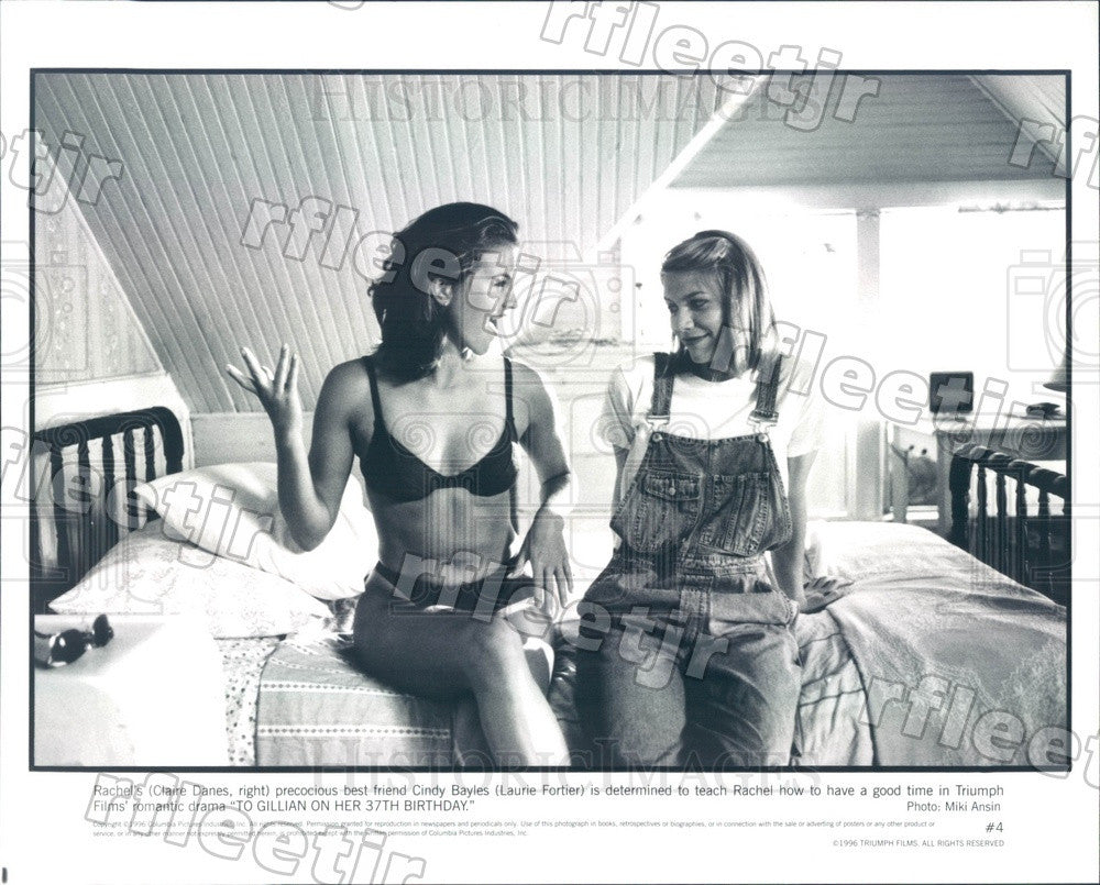 1996 Emmy Winning Actor Claire Danes & Laurie Fortier in Film Press Photo ady477 - Historic Images
