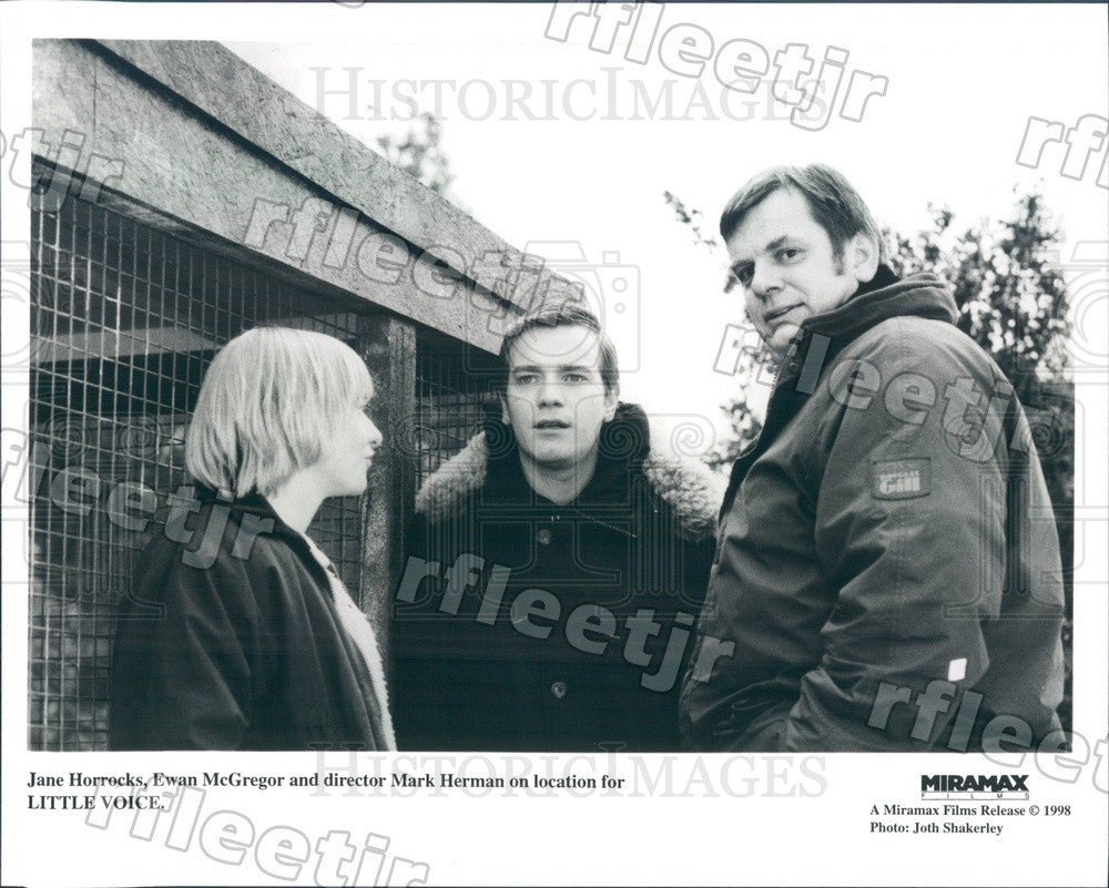 1998 Actors Jane Horrocks, Ewan McGregor, Director Mark Herman Press Photo ady47 - Historic Images