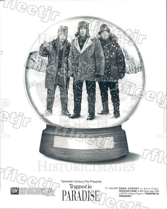 1994 Actors Jon Lovitz, Nicolas Cage, Dana Carvey in Film Press Photo ady495 - Historic Images