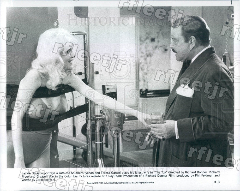 1982 Actors Jackie Gleason &amp; Teresa Ganzel in Film The Toy Press Photo ady509 - Historic Images