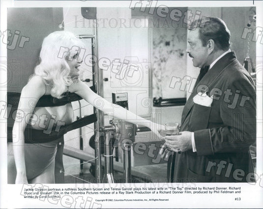 1982 Actors Jackie Gleason & Teresa Ganzel in Film The Toy Press Photo ady509 - Historic Images