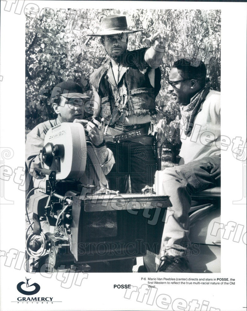 Undated Actor, Director Mario Van Peebles Filming Posse Press Photo ady53 - Historic Images