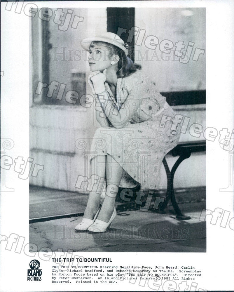 1985 Oscar Winning Actor Geraldine Page in Film Press Photo ady581 - Historic Images