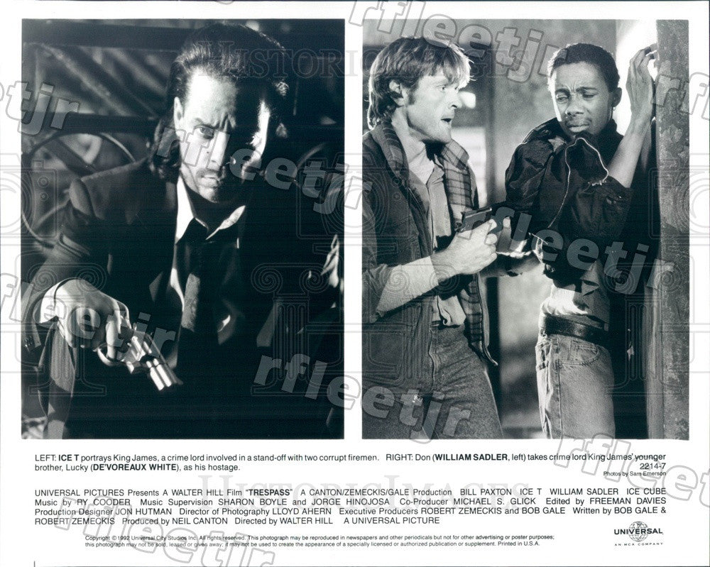 1992 Actors Ice-T, William Sadler, Devoreaux White in Film Press Photo ady599 - Historic Images