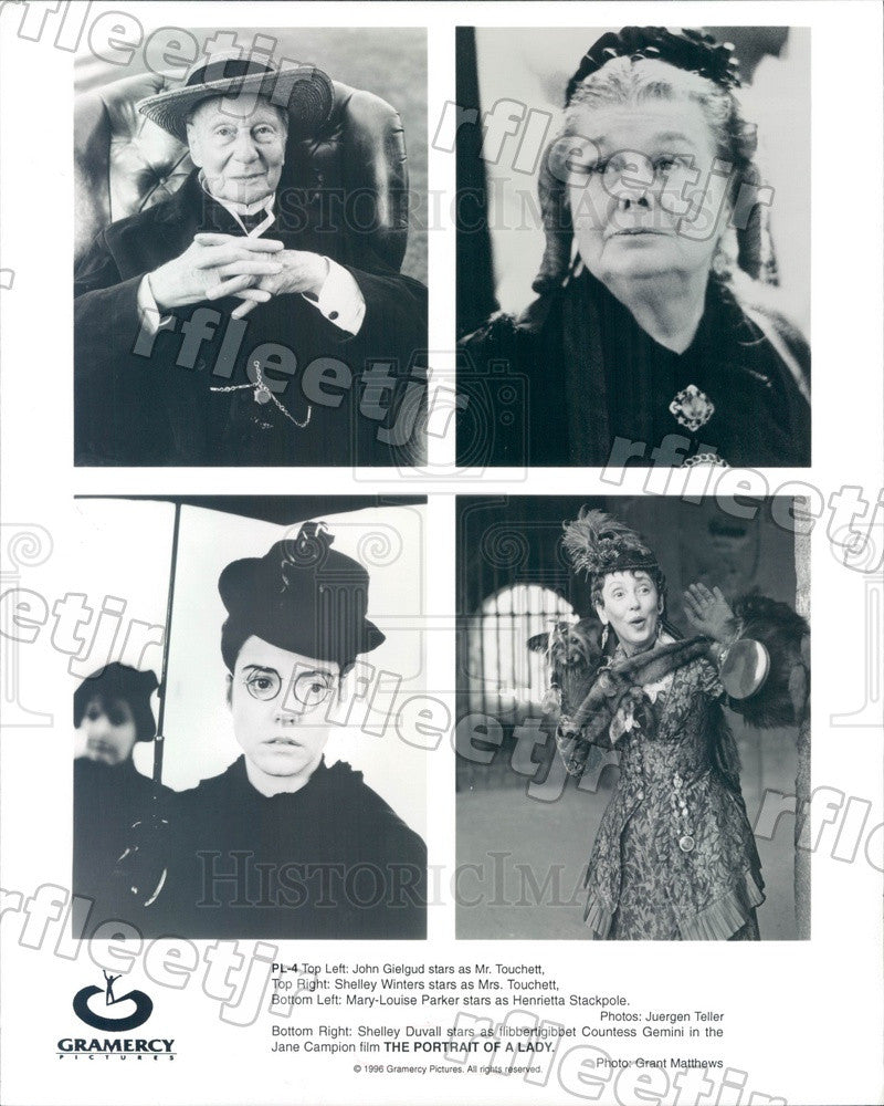 1996 Actors John Gielgud, Shelley Winters, Mary-Louise Parker Press Photo ady59 - Historic Images