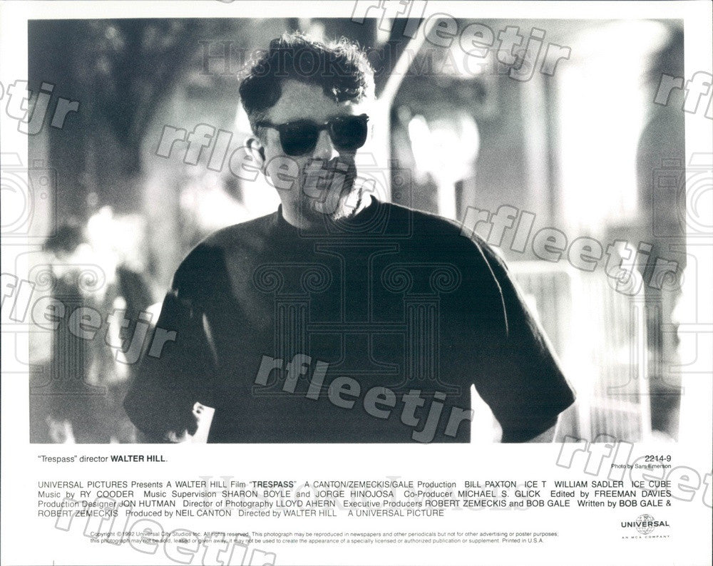 1992 Director Walter Hill of Film Trespass Press Photo ady601 - Historic Images