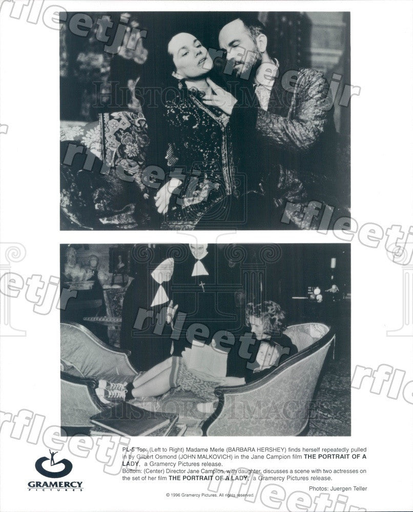 1996 Actors Barbara Hershey, John Malkovich, Dir Jane Campion Press Photo ady61 - Historic Images