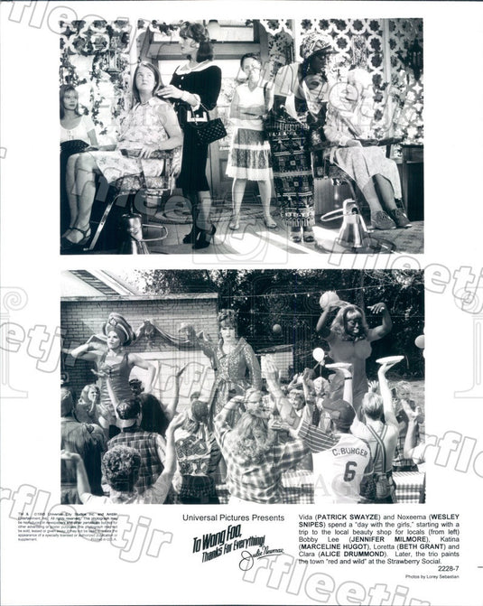 1995 Actors Patrick Swayze, Wesley Snipes, Jennifer Milmore Press Photo ady623 - Historic Images