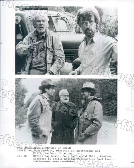 1987 Actor Daniel Day-Lewis, Director Philip Kaufman Press Photo ady645 - Historic Images