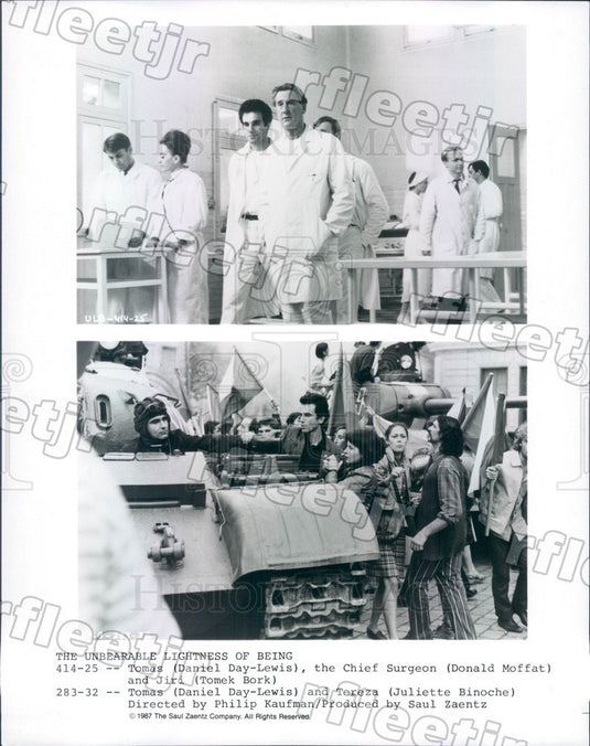 1987 Actors Daniel Day-Lewis, Donald Moffat, Tomek Bork Press Photo ady647 - Historic Images