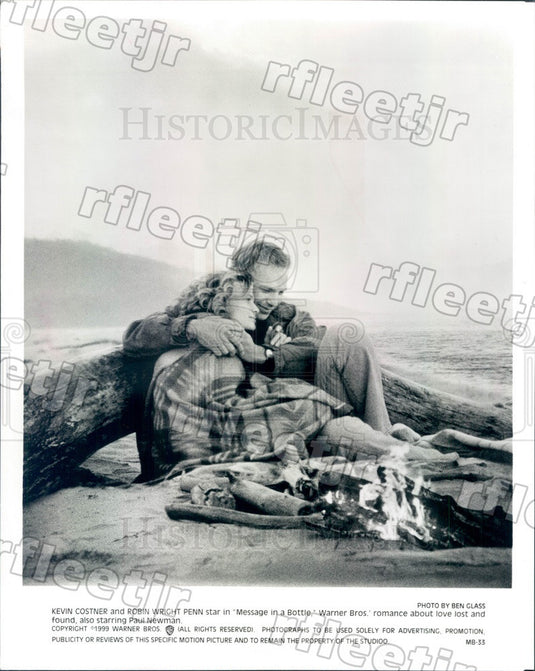 1999 Oscar Winning Actor Kevin Costner & Robin Wright Penn Press Photo ady65 - Historic Images