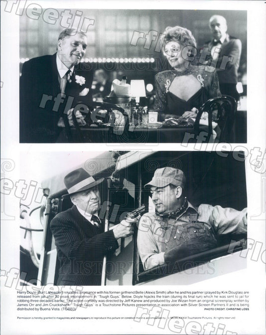 1986 Oscar Winning Actor Burt Lancaster & Alexis Smith Press Photo ady673 - Historic Images