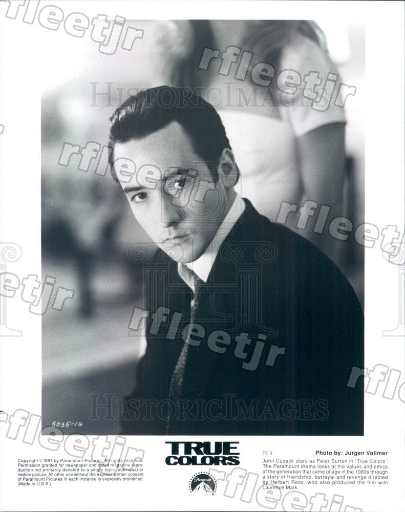 1991 American Actor John Cusack in Film True Colors Press Photo ady681 - Historic Images