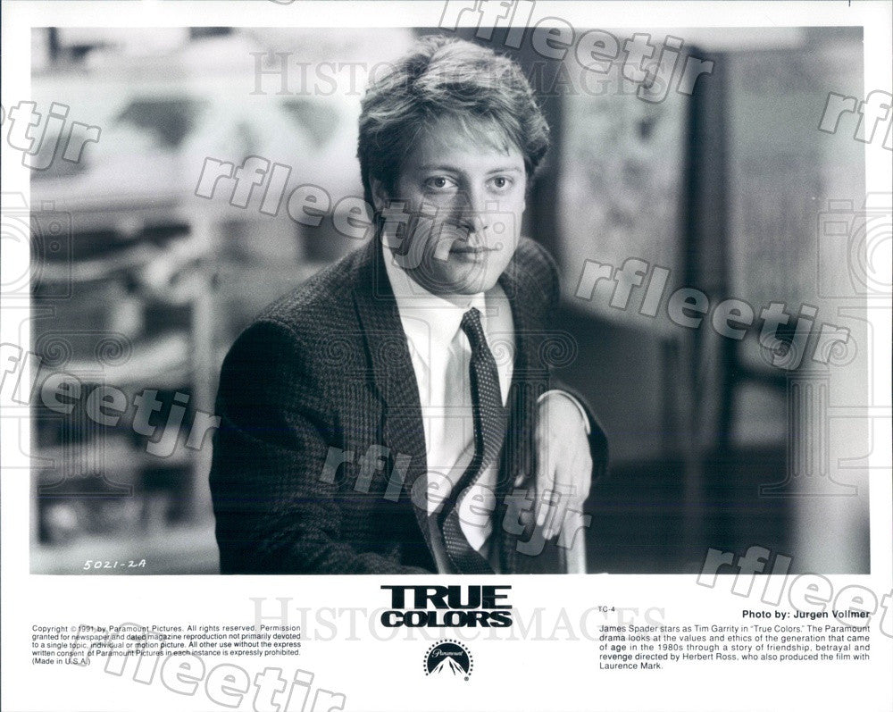 1991 Emmy Winning Actor James Spader in Film True Colors Press Photo ady697 - Historic Images