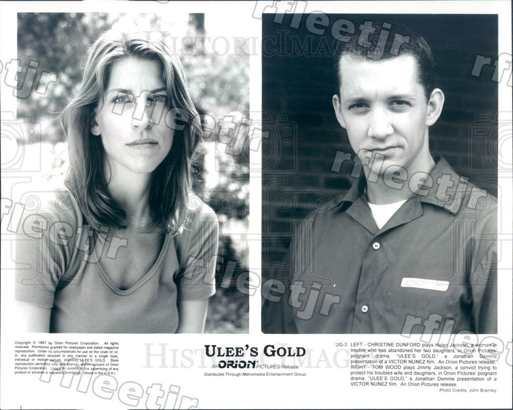 1997 Actors Christine Dunford &amp; Tom Wood in Film Ulee&#39;s Gold Press Photo ady757 - Historic Images