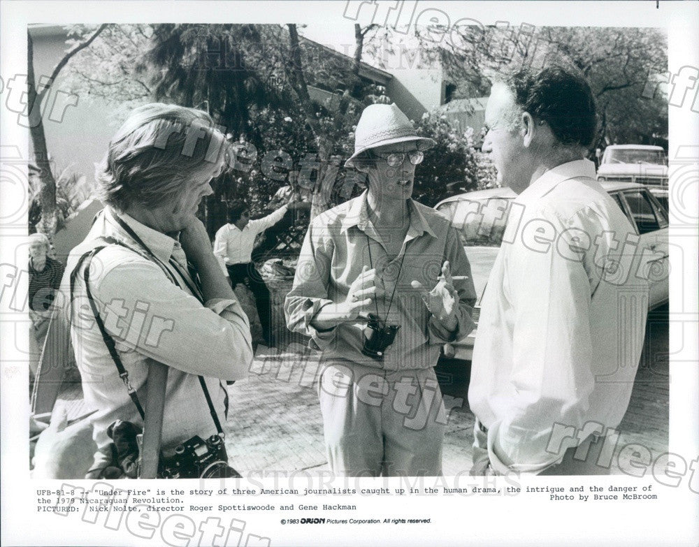 1983 Actors Nick Nolte, Oscar Winner Gene Hackman Press Photo ady771 - Historic Images