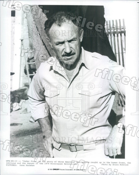 1983 Oscar Winning Actor Gene Hackman in Film Under Fire Press Photo ady777 - Historic Images