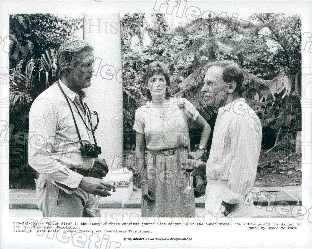 1983 Actor Nick Nolte, Joanna Cassidy, Jean-Louis Trintignant Press Photo ady779 - Historic Images