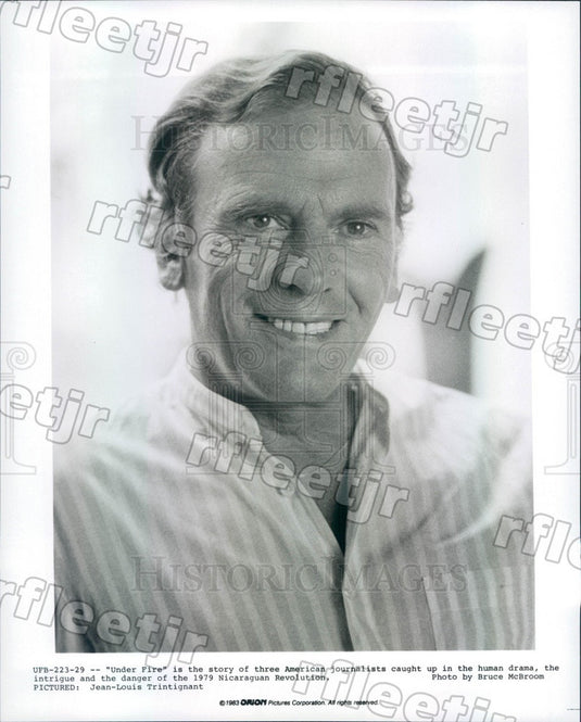 1983 Actor Jean-Louis Trintignant in Film Under Fire Press Photo ady781 - Historic Images