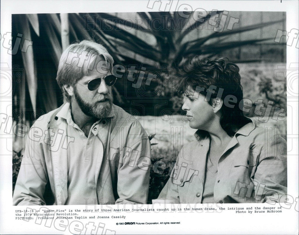 1983 Actor Joanna Cassidy, Producer Jonathan Taplin of Film Press Photo ady783 - Historic Images