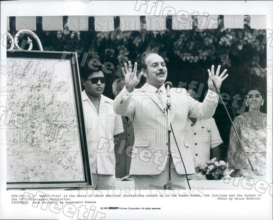 1983 Actors Rene Enriquez & Anastasio Somoza in Under Fire Press Photo ady789 - Historic Images