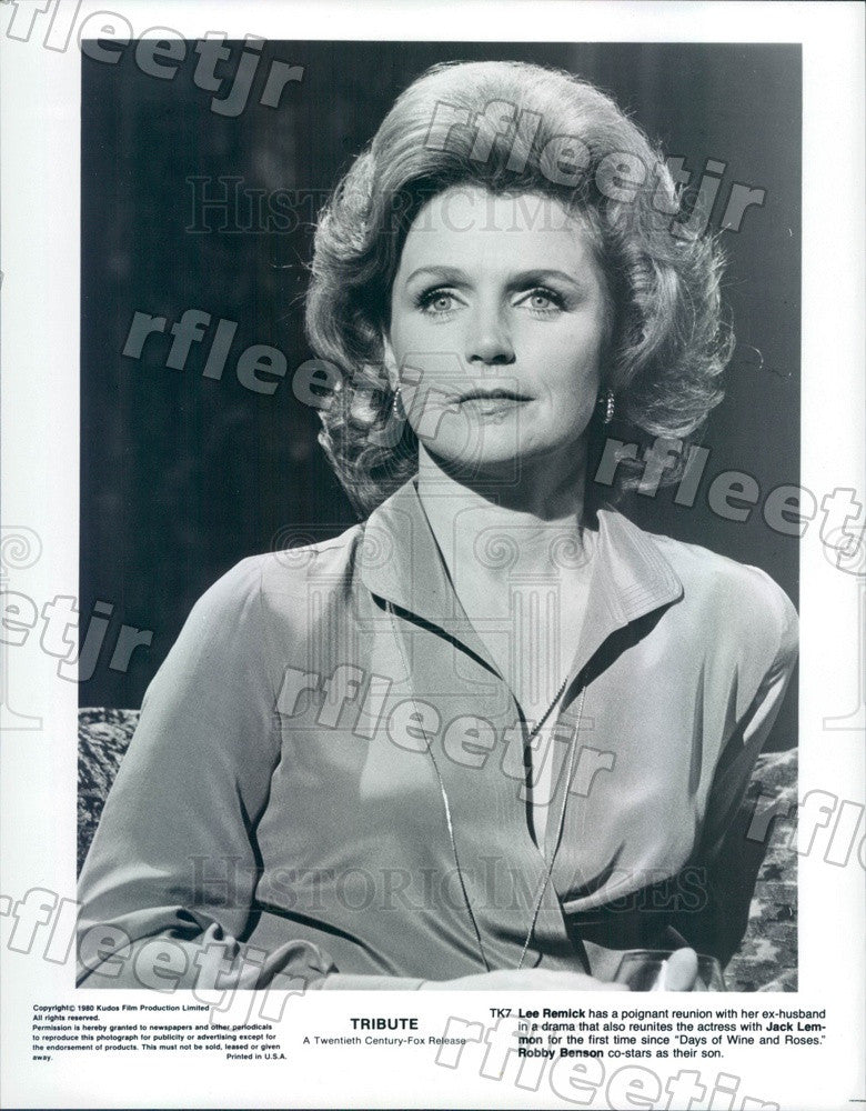 1980 American Actress Lee Remick in Film Tribute Press Photo ady801 - Historic Images