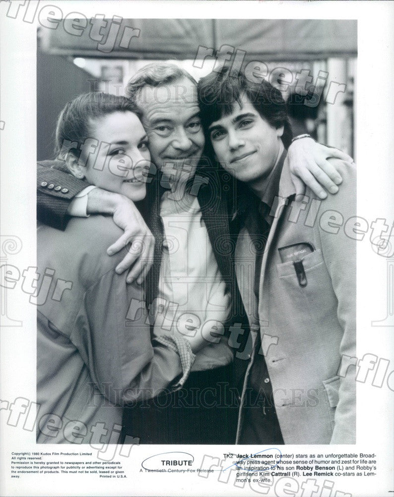 1980 Actors Jack Lemmon, Robby Benson, Kim Cattrall in Film Press Photo ady807 - Historic Images