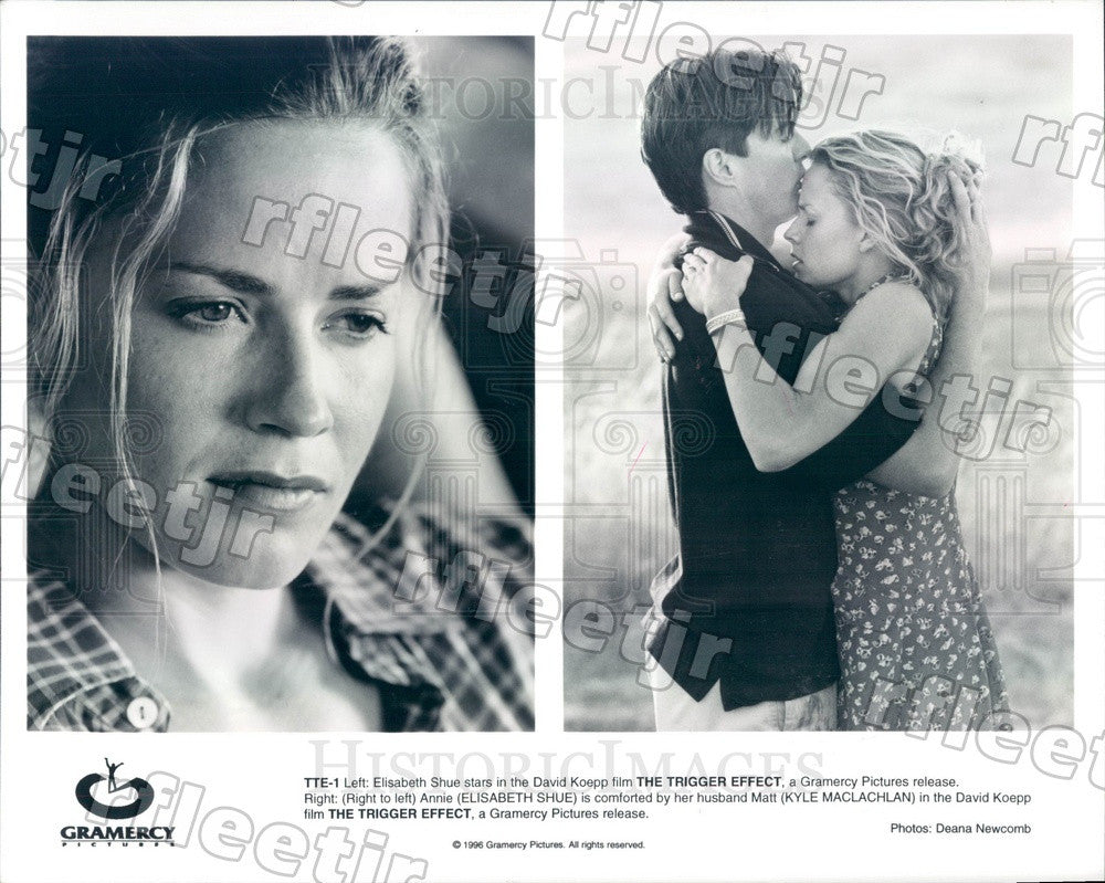 1996 Actors Kyle MacLachlan &amp; Elisabeth Shue in Film Press Photo ady839 - Historic Images