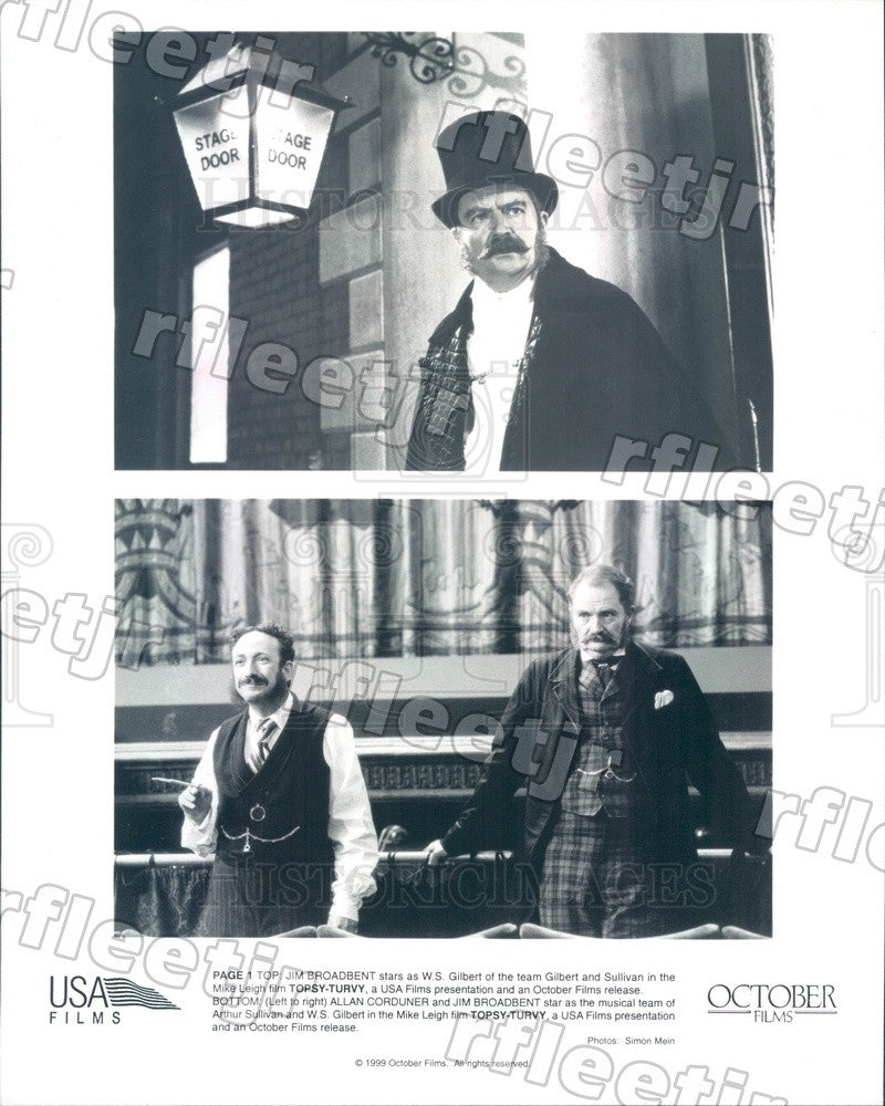 1999 Oscar Winning Actor Jim Broadbent &amp; Allan Corduner Press Photo ady841 - Historic Images