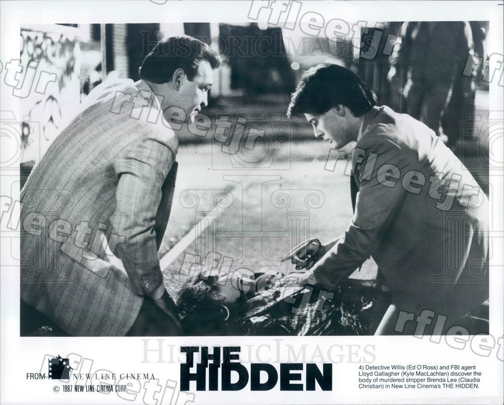 1987 Actors Ed O&#39;Ross &amp; Kyle MacLachlan in Film The Hidden Press Photo ady853 - Historic Images